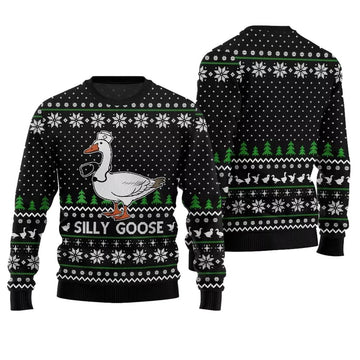 Silly Goose Nurse Ugly Christmas Sweater - Moonbestprint