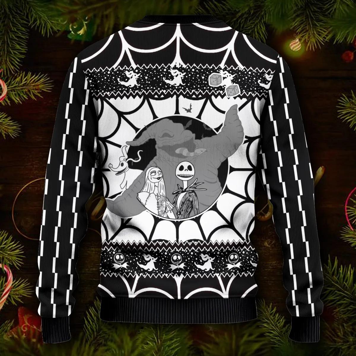 Skeleton Sweater, The Nightmare Before Christmas Jack Skellington Ugly Christmas Sweater, Skeleton Sweatshirt Moonbestprint