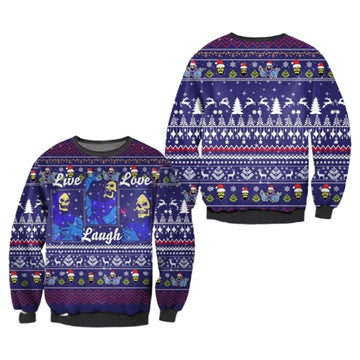 Skeletor Live Laugh Love Masters Of The Universe Ugly Christmas Sweater – Moonbestprint