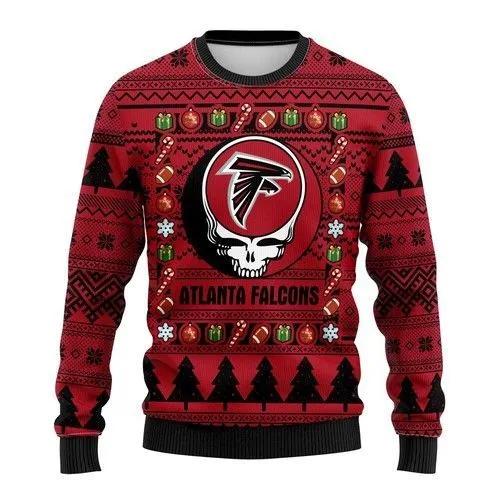 Skull Atlanta Falcons Ugly Christmas Sweater, NFL Christmas Sweater Moonbestprint