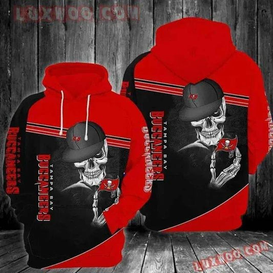 Skull Hold Logo Tampa Bay Buccaneers Football 3D Hoodie, NFL Hoodie Moonbestprint