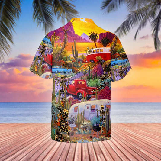 Skull In Dream Land Hawaiian Shirt, Hawaiian Button Up Shirt, Aloha Shirts Moonbestprint
