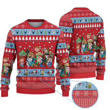 Snoopy Christmas Coffee Cups Ugly Christmas Sweater 2025 – Moonbestprint