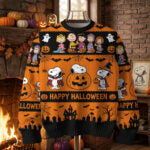 Snoopy Peanuts Happy Halloween Pumpkin Witch Knit Ugly Sweater – Moonbestprint