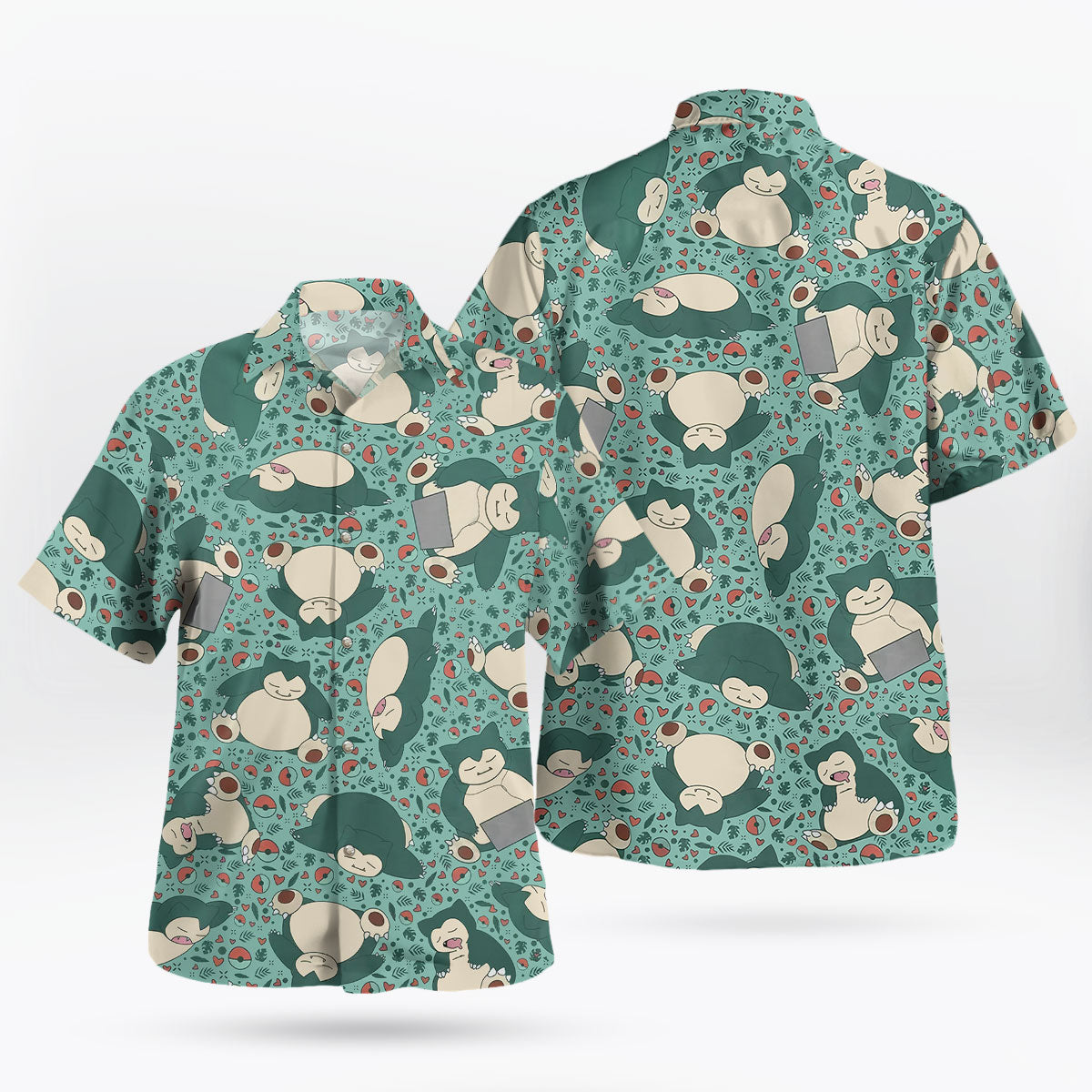 Snorlax Pokemon Hawaiian Shirt Sleepy Tropical Aloha Shirt – Moonbestprint