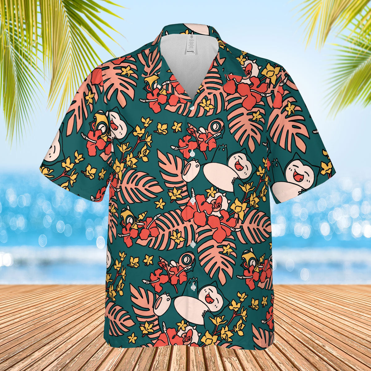 Snorlax Tropical Pokemon Hawaiian Shirt Floral Summer Aloha – Moonbestprint