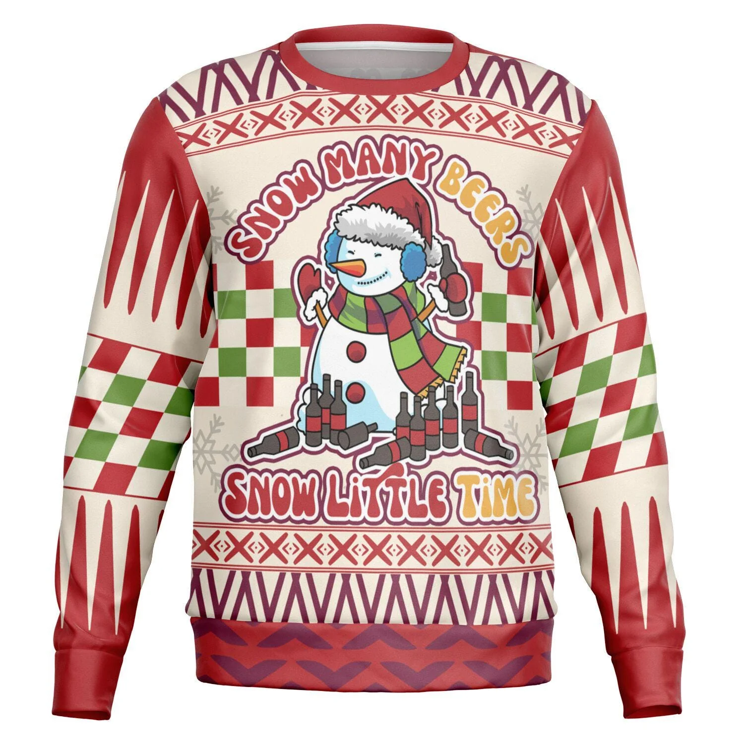 Snowman Many Beers Snow Little Time Shirt Holiday Ugly Christmas Sweater 2025 – Moonbestprint