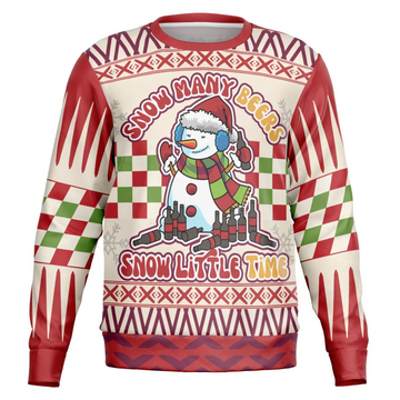 Snowman Many Beers Snow Little Time Shirt Holiday Ugly Christmas Sweater 2025 – Moonbestprint