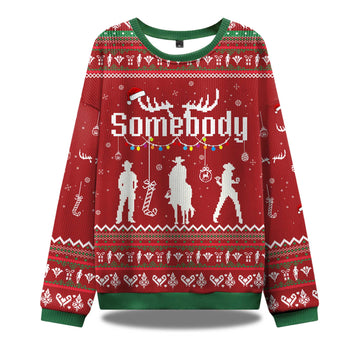 2026 Somebody's Problem Couple Ugly Christmas Sweater Moonbestprint