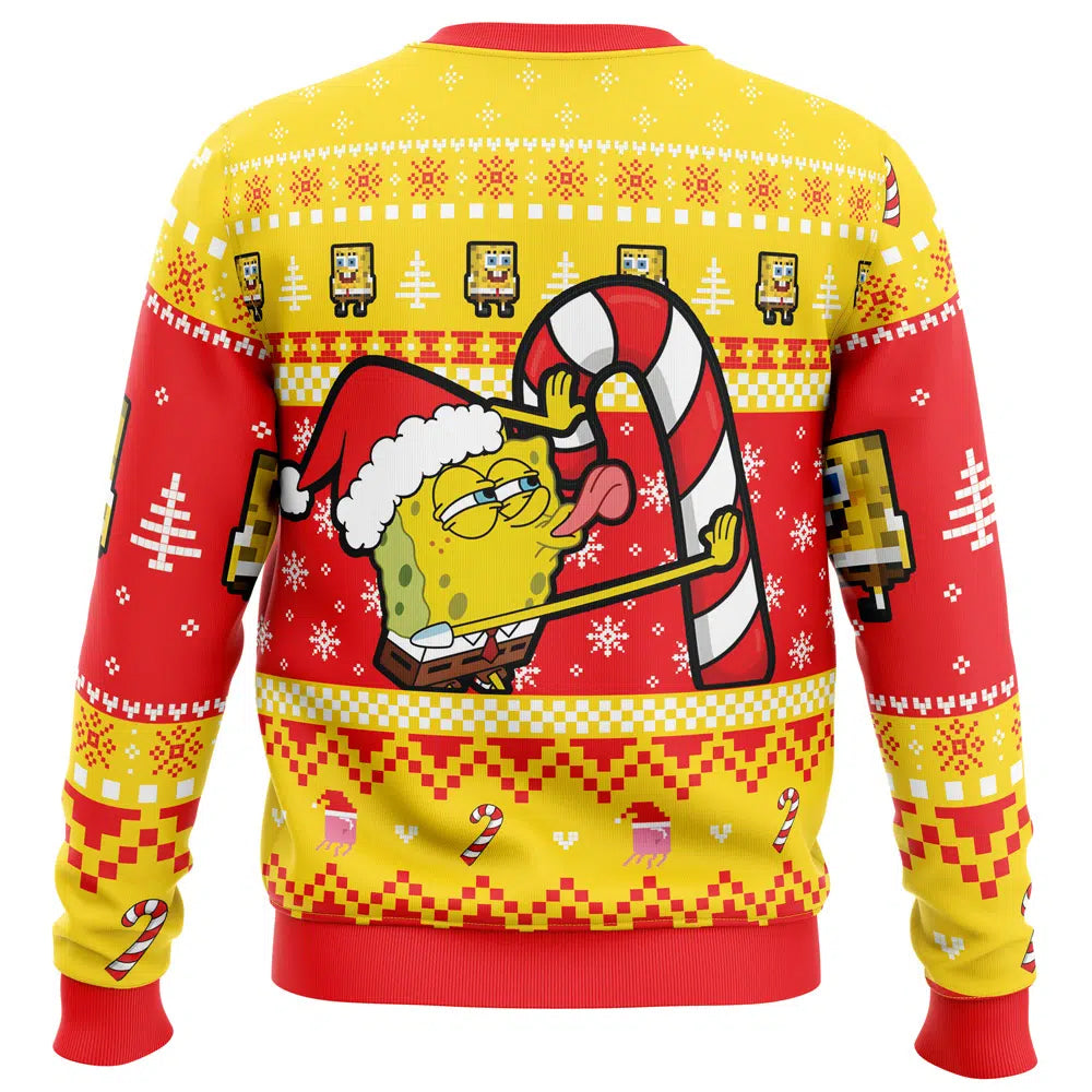 SpongeBob Licking SpongeBob Squarepants Ugly Christmas Sweater – Moonbestprint