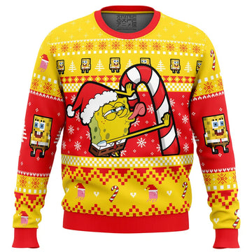 SpongeBob Licking SpongeBob Squarepants Ugly Christmas Sweater – Moonbestprint
