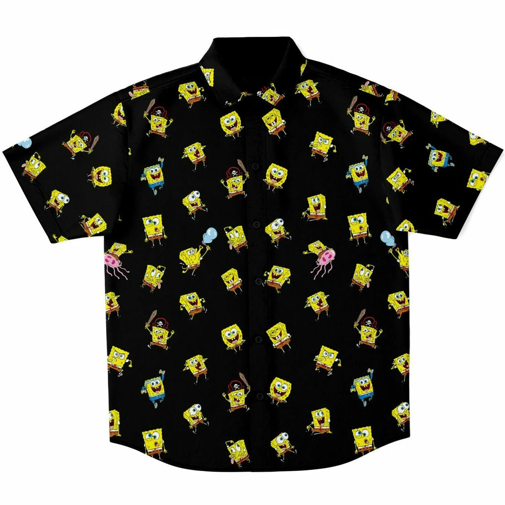 Spongebob Mood Black Hawaiian Shirt – Moonbestprint