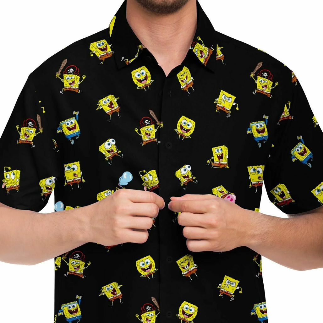Spongebob Mood Black Hawaiian Shirt – Moonbestprint