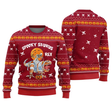 Spooky Saurus Rex Halloween Ugly Sweater – Moonbestprint