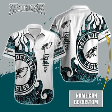 Sport-Team Philadelphia Eagles Custom Name Realtree Hunting Hawaiian Shirt Sport Team Aloha Shirt, NFL Hawaiian Shirt Moonbestprint