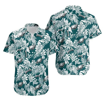 Sport-Team Philadelphia Eagles Tropical Leafs Hawaiian Shirt Summer Aloha Shirt, NFL Hawaiian Shirt Moonbestprint