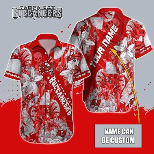 Sport-Team Tampa Bay Buccaneers Custom Name Special Tropical Fruit Hawaiian Shirt Sport Team Aloha Shirt, NFL Hawaiian Shirt Moonbestprint