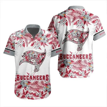 Sport-Team Tampa Bay Buccaneers Special Floral Hawaiian Shirt Summer Aloha Shirt, NFL Hawaiian Shirt Moonbestprint