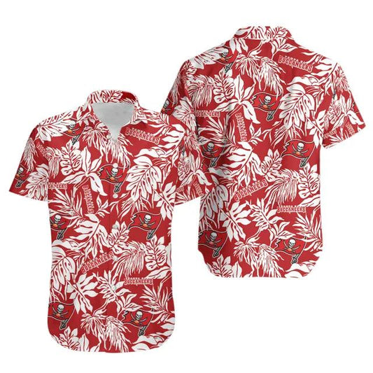 Sport-Team Tampa Bay Buccaneers Tropical Leafs Hawaiian Shirt Summer Aloha Shirt, NFL Hawaiian Shirt Moonbestprint