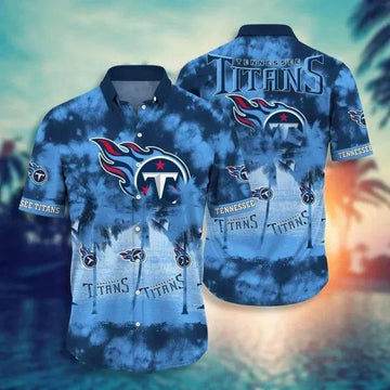Sport-Team Tennessee Titans Blue Hawaiian Shirt Summer Aloha Shirt, NFL Hawaiian Shirt Moonbestprint