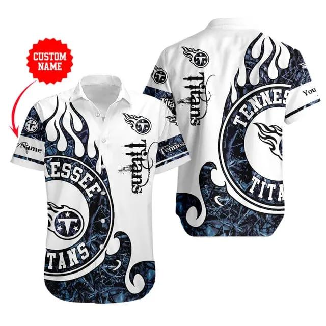 Sport-Team Tennessee Titans Custom Name Realtree Hunting Hawaiian Shirt Sport Team Aloha Shirt, NFL Hawaiian Shirt Moonbestprint