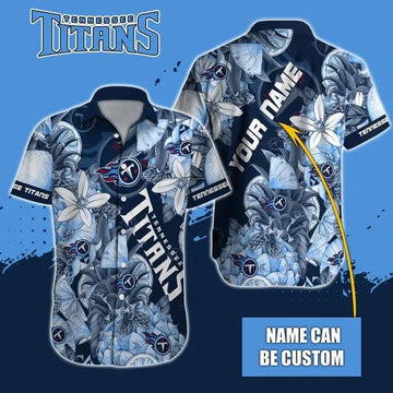 Sport-Team Tennessee Titans Custom Name Special Tropical Fruit Hawaiian Shirt Sport Team Aloha Shirt, NFL Hawaiian Shirt Moonbestprint