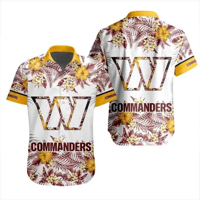 Sport-Team Washington Commanders Special Floral Hawaiian Shirt Summer Aloha Shirt, NFL Hawaiian Shirt Moonbestprint