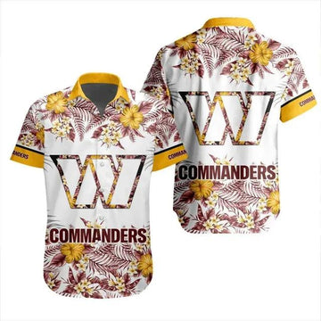 Sport-Team Washington Commanders Special Floral Hawaiian Shirt Summer Aloha Shirt, NFL Hawaiian Shirt Moonbestprint