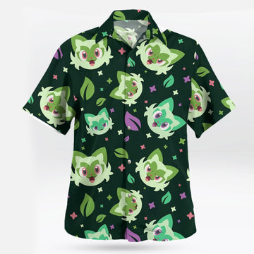 Sprigatito Aloha Pattern Pokémon Hawaiian Shirt – Moonbestprint