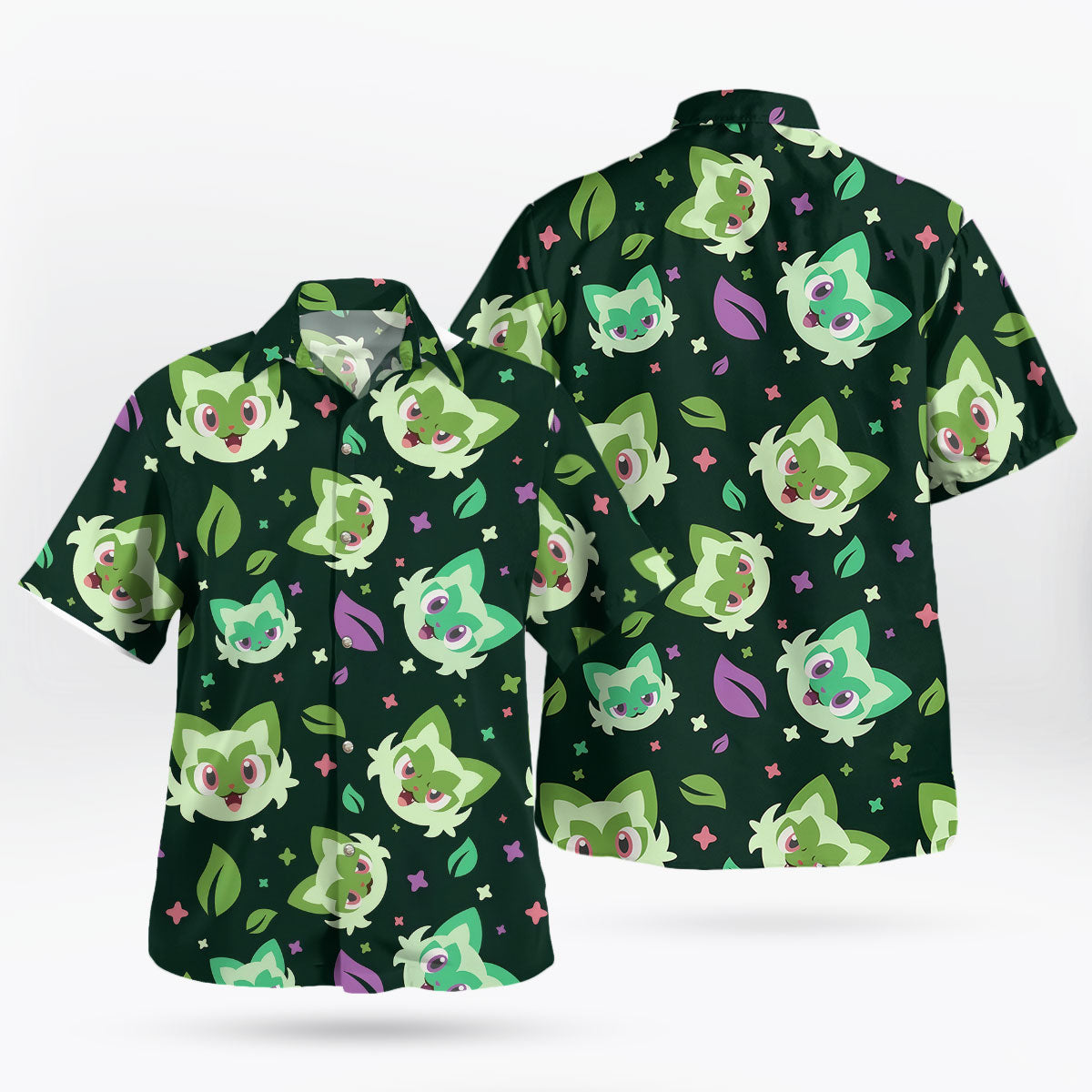 Sprigatito Aloha Pattern Pokémon Hawaiian Shirt – Moonbestprint
