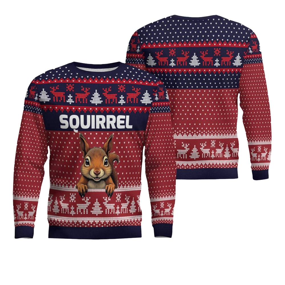 Squirrel Ugly Christmas Sweater - Moonbestprint
