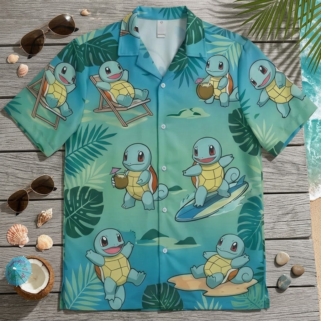 Squirtle Water Play Summer 2026 Hawaiian Shirt – Moonbestprint