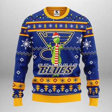 St. Louis Blues Funny Grinch Ugly Christmas Sweater Moonbestprint