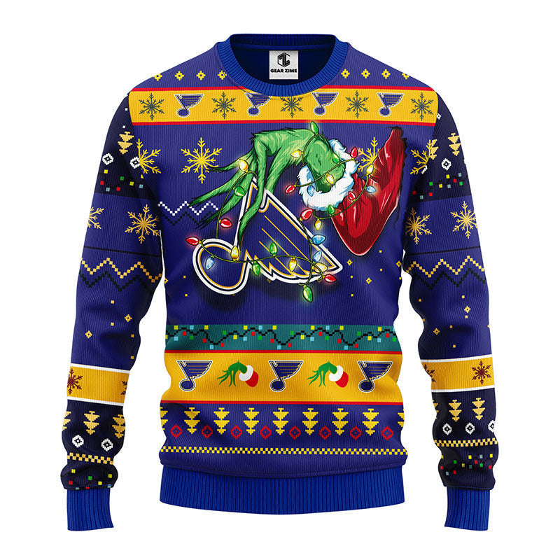 St. Louis Blues Grinch Ugly Christmas Sweater Moonbestprint