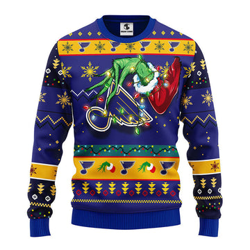 St. Louis Blues Grinch Ugly Christmas Sweater Moonbestprint