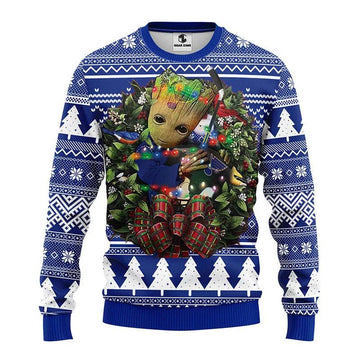 St. Louis Blues Groot Hug Ugly Christmas Sweater, NHL Christmas Sweater Moonbestprint