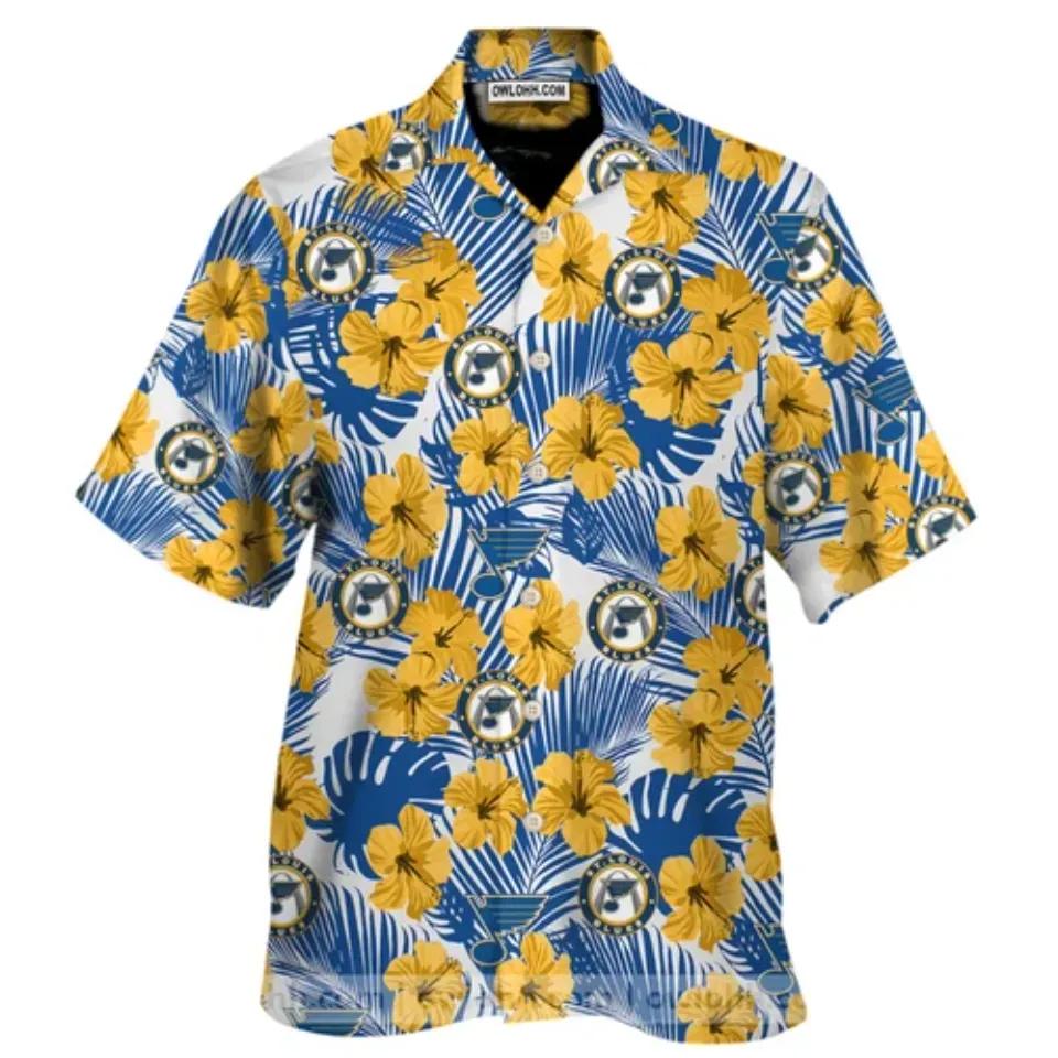 St Louis Blues Hawaiian Shirt, NHL Hawaiian Shirt Moonbestprint