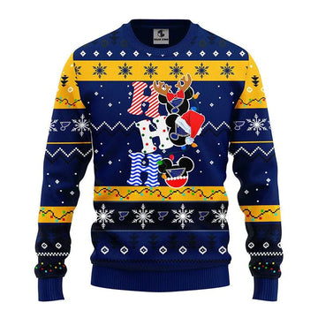 St. Louis Blues Hohoho Ugly Christmas Sweater, NHL Christmas Sweater Moonbestprint