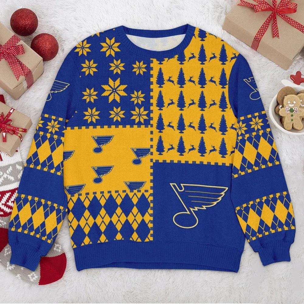 St. Louis Blues NHL Ugly Christmas Sweater, NHL Christmas Sweater Moonbestprint