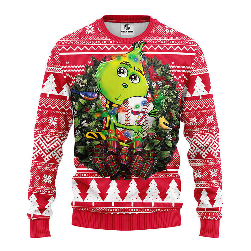 St. Louis Cardinals Grinch Hug Ugly Christmas Sweater Moonbestprint
