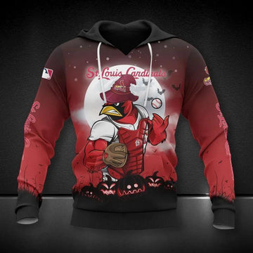 St. Louis Cardinals Mascot All Over Print Hoodie 1, MLB Hoodie Moonbestprint
