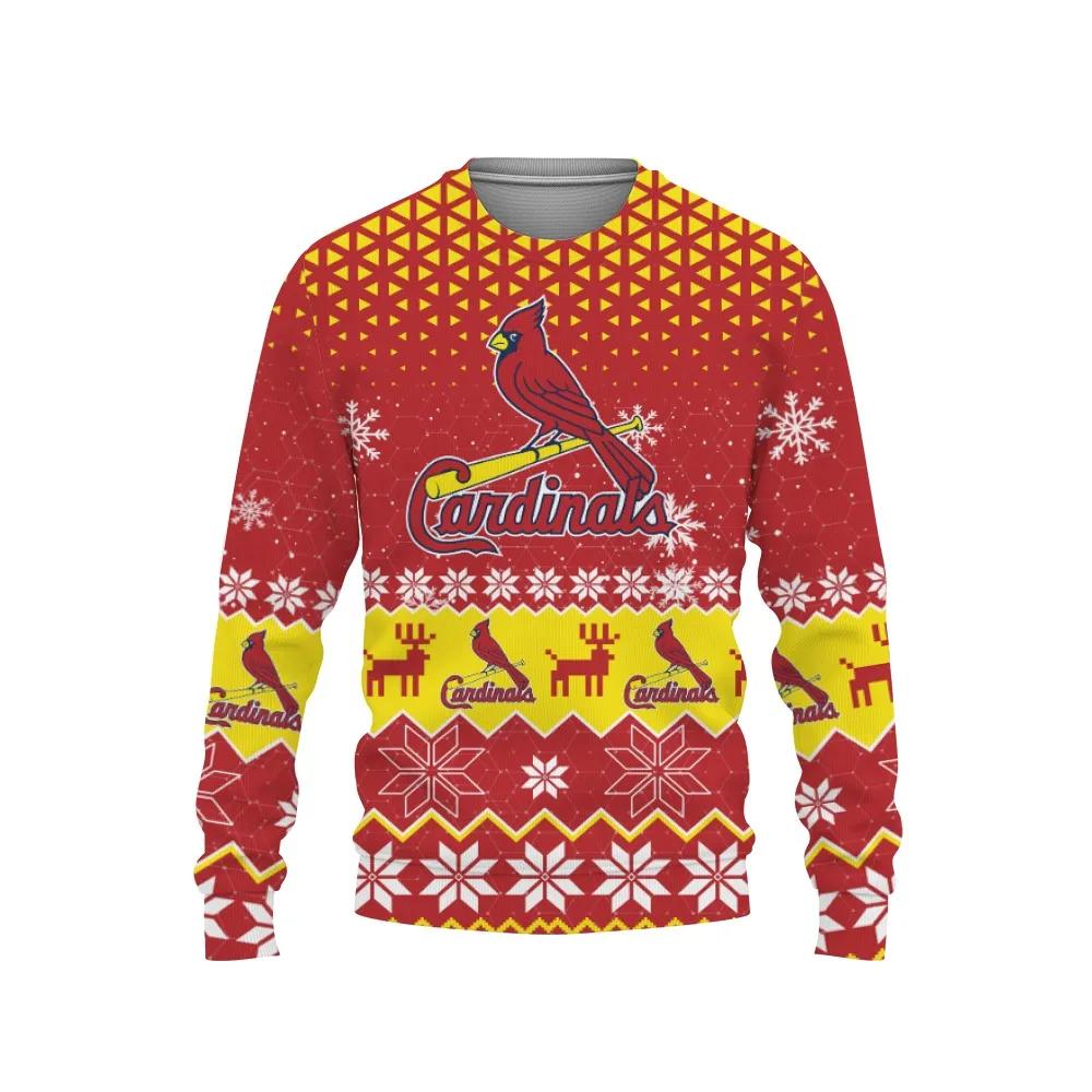 St. Louis Cardinals Sports Big Logo Ugly Christmas Sweater, MLB Christmas Sweater Moonbestprint