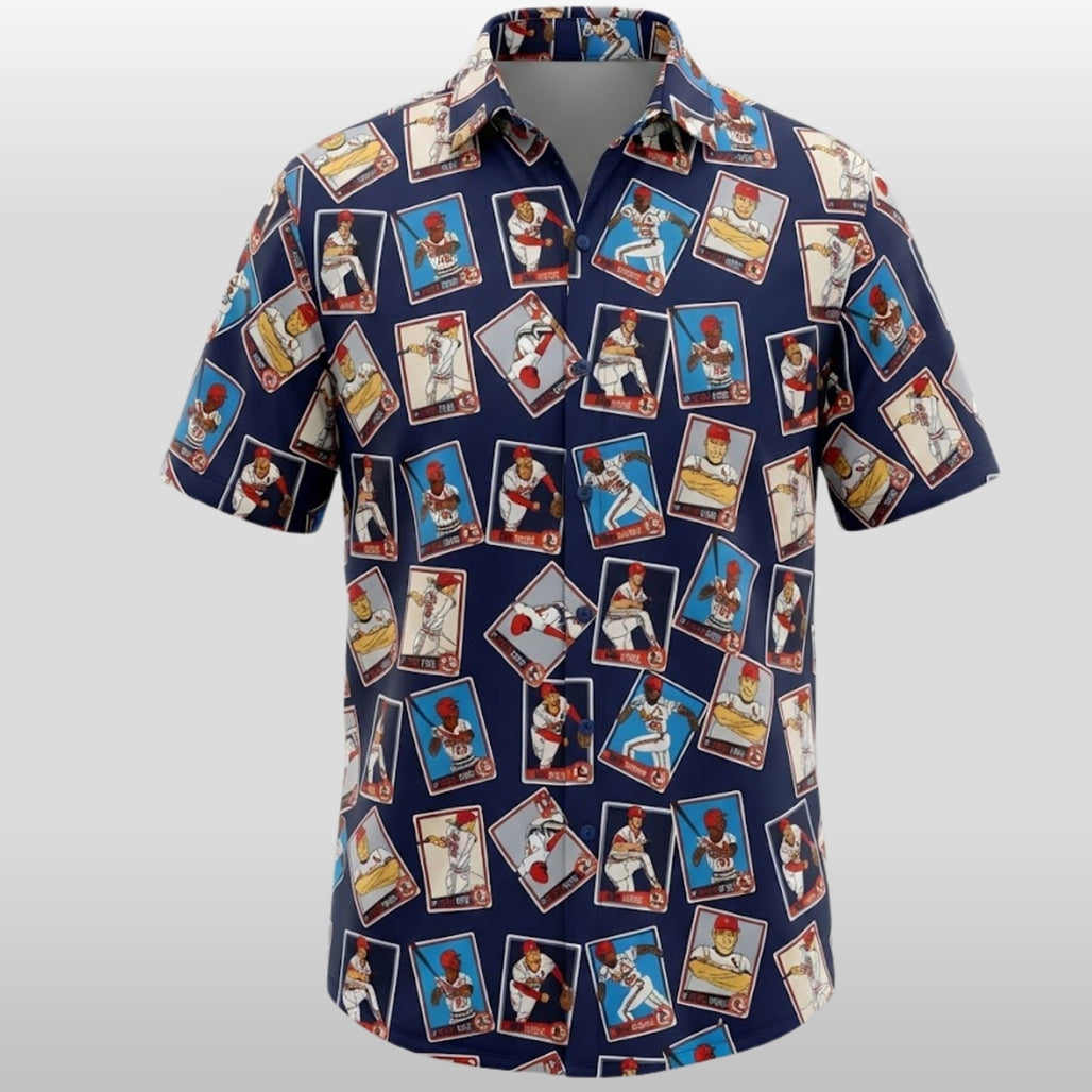 St. Louis Cardinals Hall of Fame Baseball Card Hawaiian Shirt – Moonbestprint