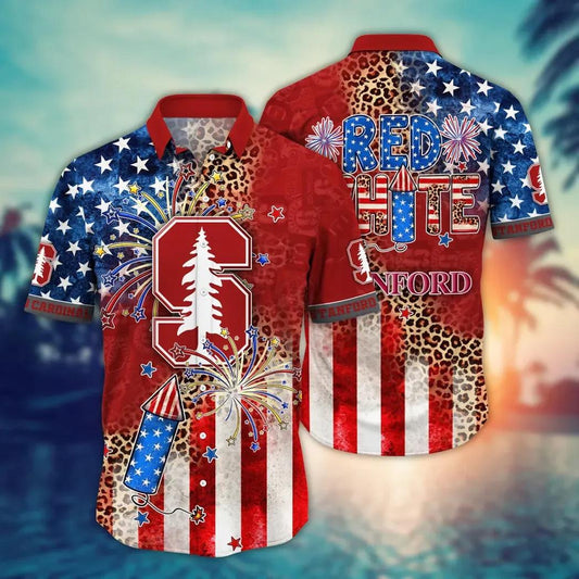 Stanford Cardinal NCAA Aloha Hawaiian Shirt, NCAA Hawaiian Shirt Moonbestprint