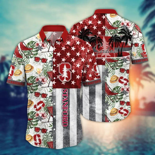 Stanford Cardinal NCAA Flower Aloha Hawaiian Shirt 10, NCAA Hawaiian Shirt Moonbestprint