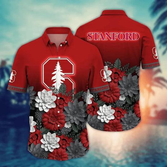 Stanford Cardinal NCAA Flower Aloha Hawaiian Shirt 12, NCAA Hawaiian Shirt Moonbestprint