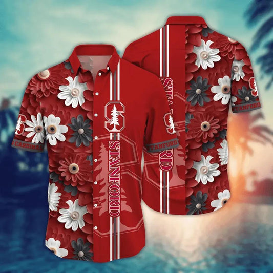 Stanford Cardinal Style Hot Trending Summer NCAA Flower Aloha Hawaiian Shirt, NCAA Hawaiian Shirt Moonbestprint