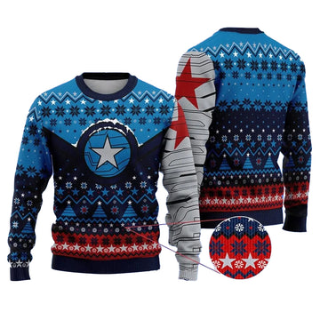 Star Of Bucky Ugly Christmas Sweater – Moonbestprint