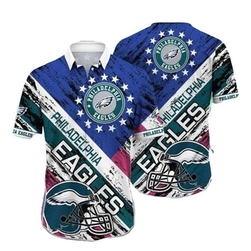 Star Spangled Fly Philadelphia Eagles Fly Hawaiian Shirt - Moonbestprint