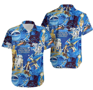 Star Wars Blue Galaxy Hawaiian Shirt – Moonbestprint